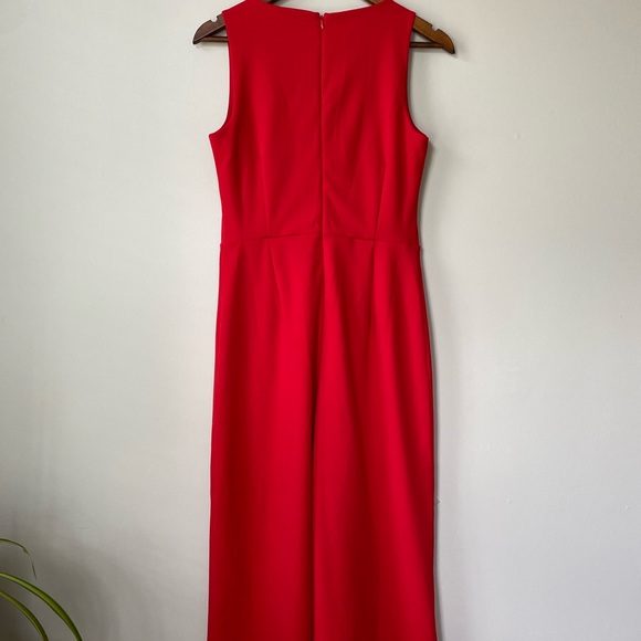 Banana Republic Red V Neck Crop Jumpsuit - Picture 3 of 5